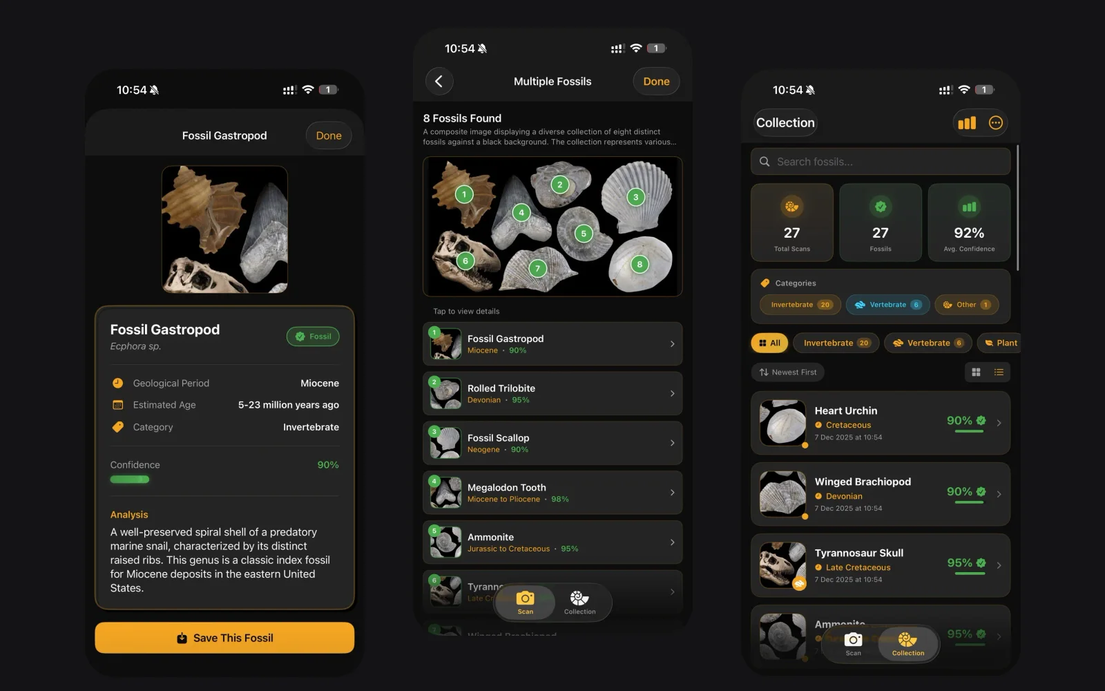 Fossilise on screen