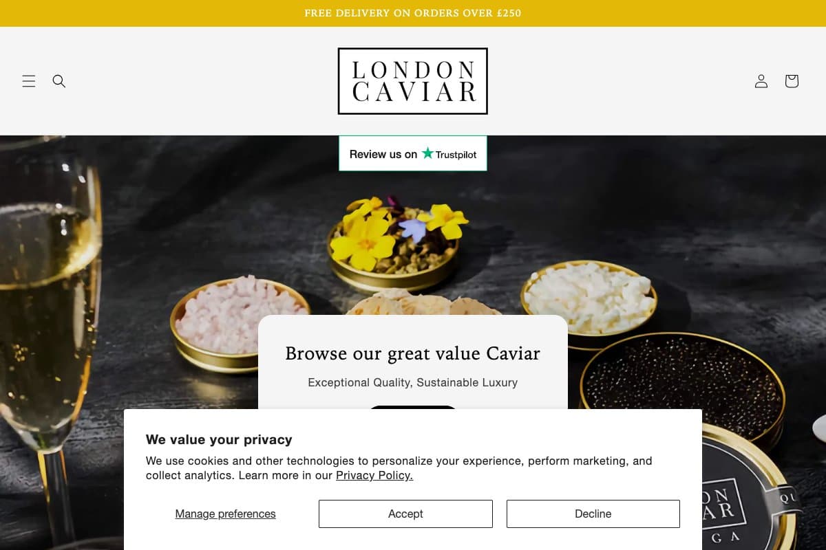 London Caviar Company on screen