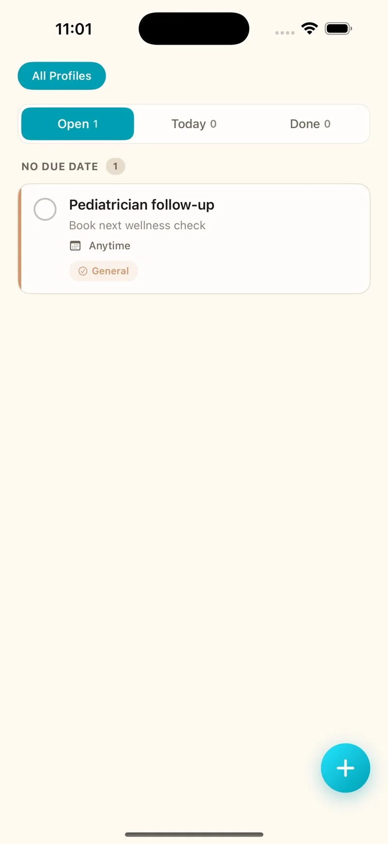 ParentPal tasks list