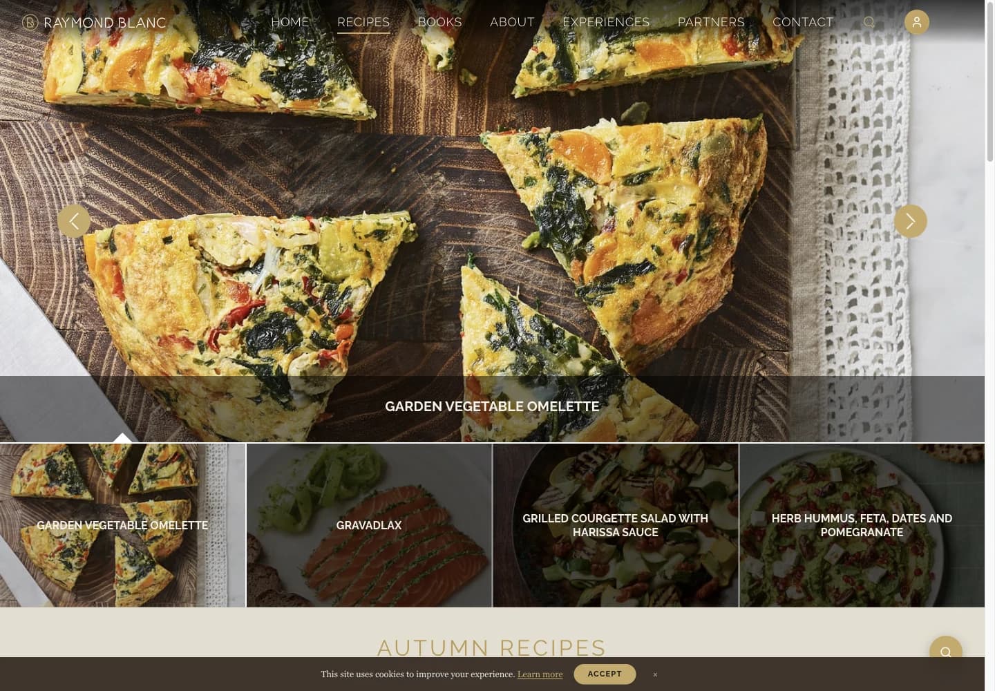 Raymond Blanc’s website, designed by LogicLeap